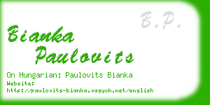 bianka paulovits business card